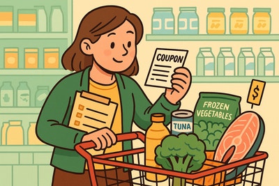 Couponing und Spartipps für Ernährung mit kleinem Budget